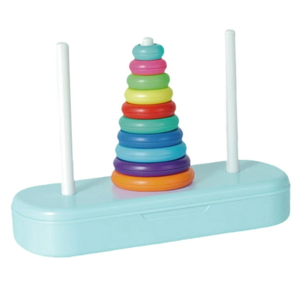 Torre apilable Montessori para desarrollo de bebés, juguetes interactivos para apilar. 10 niveles