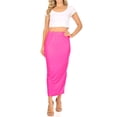 thumbnail image 4 of Women's Casual High Waist Back Slit Solid Bodycon Pencil Midi Skirt S-3XL, 4 of 6