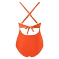 thumbnail image 4 of WILLBEST Traje de Baño Corto para Mujer, Traje de Baño de Cintura Alta con Recortes, Cruzado con Lazo En La Espalda, Traje de Baño de 1 Pieza, 4 of 4
