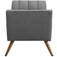 thumbnail image 3 of Modway Response Medium Modern Finely Upholstered Fabric Bench in Gray, 3 of 6