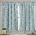 thumbnail image 2 of Ambesonne Orient Valance & Curtain, Eastern Style Swirl Tile, 55"x30", Pale Blue Pale Yellow, 2 of 6