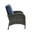 thumbnail image 3 of PARKWELL Patio Cushioned Chairs Set of 2,Outdoor Wicker Patio Furniture Sets,Blue Cushion, 3 of 7