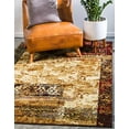 thumbnail image 1 of Unique Loom Tapis Rustique Rustique Abstrait, 9 x 12 Pieds, Beige/brun, Collection Barista, 1 of 5