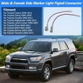thumbnail image 2 of Conector de pigtail de luz de marcador lateral masculino y femenino para Toyota Camry 2006-2011, conector de luz trasera para Toyota Land Cruiser 1998-2007, 2 of 7