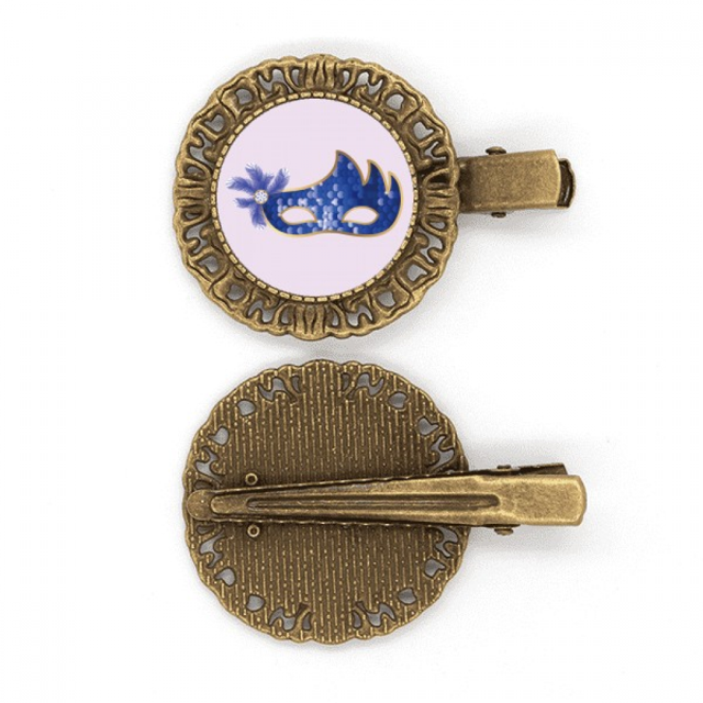 Mascarilla azul Feliz Carnaval de Venecia Broche broche broche broche broche broche