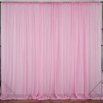 Sheer Chiffon Curtain Panel 58 Inch Wide Window Treatment Pink