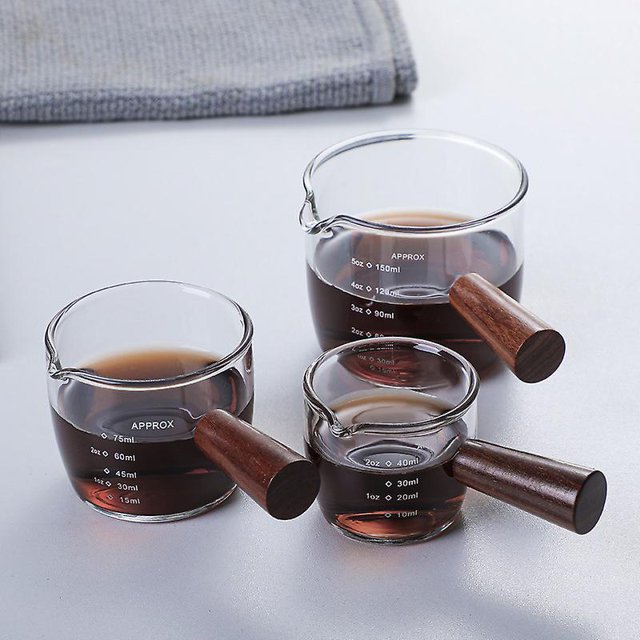 1 Espresso Cup 75ml Triple Kettle Barista Single Spout Cup With Wooden Handle ZefeiWu 8390605280030