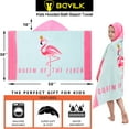 thumbnail image 6 of Bavilk Kids Hooded Bath Beach Towel Girls Boys Swim Pool Cover Up Super Absorbent Cute Cartoon Animal Full Vitality, 6 of 6