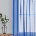 thumbnail image 6 of Deconovo Rod Pocket Sheer Curtains for Bedroom 52x84 inch Royal Blue Set of 2, 6 of 7