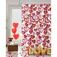 thumbnail image 3 of Valentine''s Day Shower Curtain Red Pink Love Heart Bathroom Curtains with Hooks, Waterproof Fabric Love Shower Curtains Set for Bathroom Bathtubs Valentine Holiday Decor Gift 72x72 Inch, 3 of 6