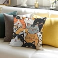 thumbnail image 3 of SHANXI for Sofa Couch Bed Chair Car Decor Cats Print Decorative Pillow Case Pillowcase Animal Outdoor Pillows Covers Bedroom 12x12in, 3 of 5