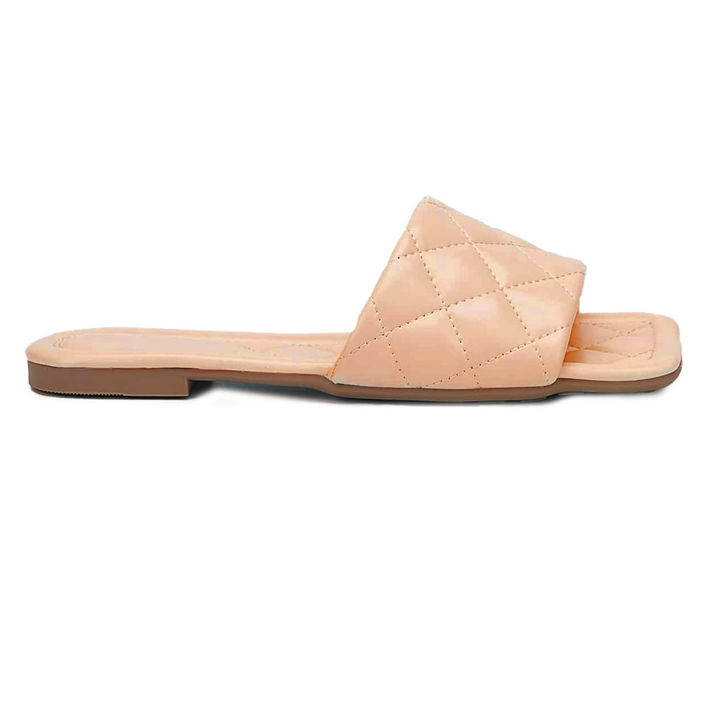 tan braided slides