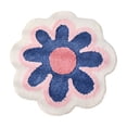 thumbnail image 2 of Holloyiver Cute Bath Mat, Soft Superfine Fiber Flower Bath Mat, 23.6 Inch Non Slip Water Absorbent Rug Bath Door Mats Rugs for Entrance Bedroom Kitchen Bathroom Toilet Floors (Blue), 2 of 6