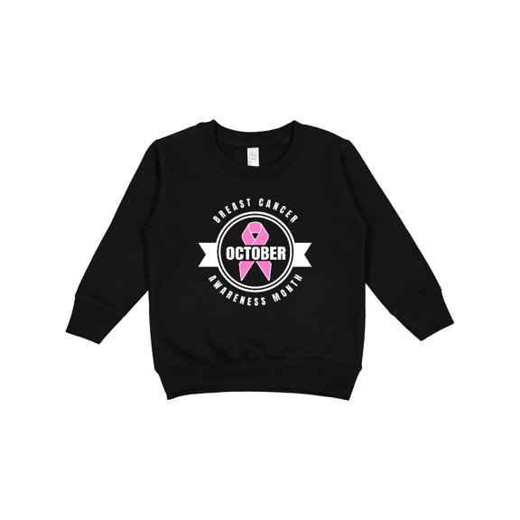 Inktastic October Breast Cancer Awareness Month Badge Toddler Sweatshirt
