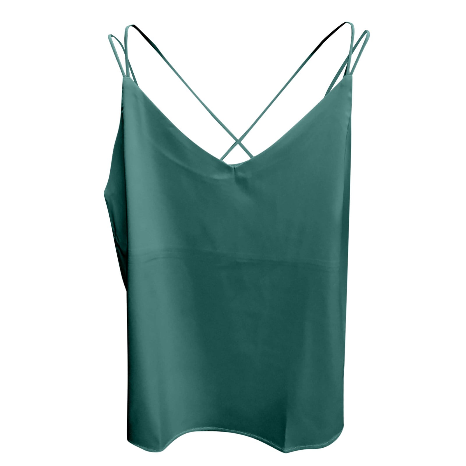 QHFBli Womens Silk Satin Camisole Tank Tops V Neck Spaghetti