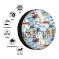 thumbnail image 4 of Salouo Watercolor Sailboat Print Spare Tire Cover 14-17 inch Spare Tire Protector Universal Tough Tire Wheel Cover for Trailer SUV and Truck-17 inch, 4 of 6