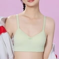 thumbnail image 2 of Sports Bra Teen Girls Stretch Training Bra Wirefree Sports Bras Comfortable Padded Seamless Bralette Underwear Green 15Y, 2 of 7