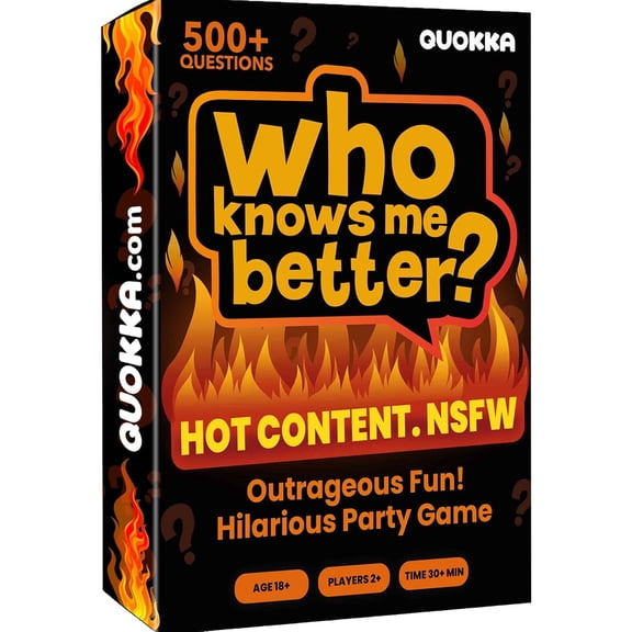 QUOKKA Who Knows Me Better? NSFW Edition - Hilarious Party Card Board Game for Students & Adults