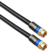 ONN. 25Feet Quad Shield Coaxial Cable, Black Color