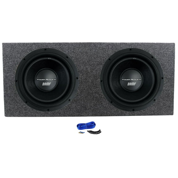 2) Power Acoustik BAMF-122 12" 3500w DVC Car Subwoofers Sealed Sub Box Enclosure
