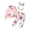 Pink, variant on Newborn Baby Girls Clothes 3 Months Girls 3PCS Fall Winter Outfits Flower Print Infant Girls Long Sleeve Hoodie Top Pants Headband Set White