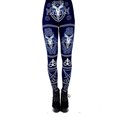 thumbnail image 1 of Womens Baphomet Print Skinny Leggings Pants, 1 of 2