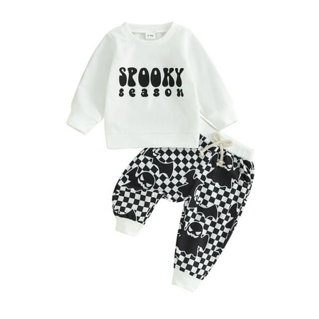 

GXFC Toddler Girl Christmas Holiday Party Outfits Clothes 6M 1T 2T 3T 4T Kids Girls Long Sleeve Letter Print Sweatshirt+Plaid Pants 2Pcs Holiday-themed Clothing for Children Girl