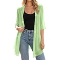 thumbnail image 4 of jiaxiM Lightweight Cardigans for Women 2026 Summer Chiffon Breathable Cardigan Half Sleeve Open Front Long Kimono Cover Ups, 4 of 6