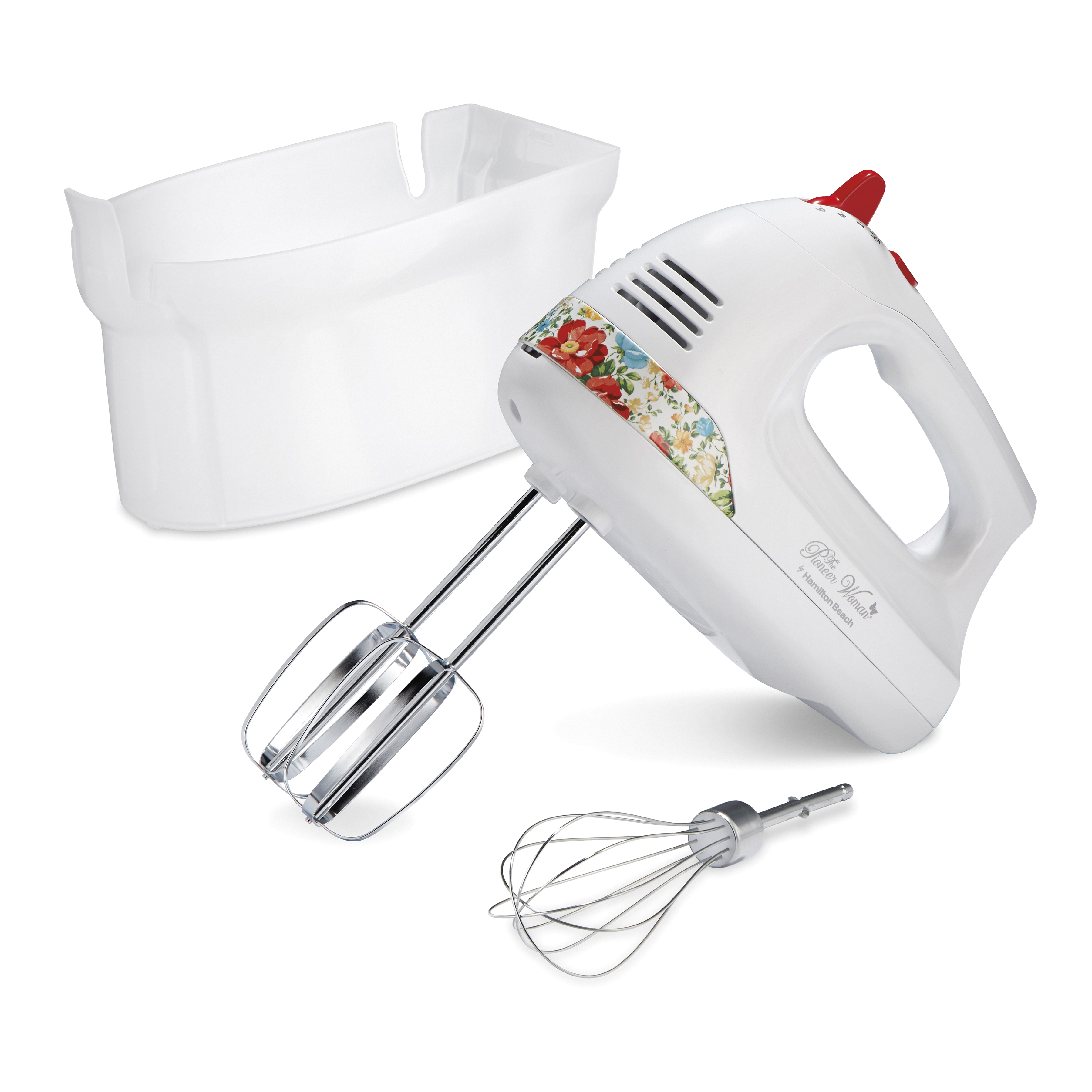 The Pioneer Woman 6-Speed Hand Mixer with Vintage Floral Design and Snap-On Case - image 2 of 7