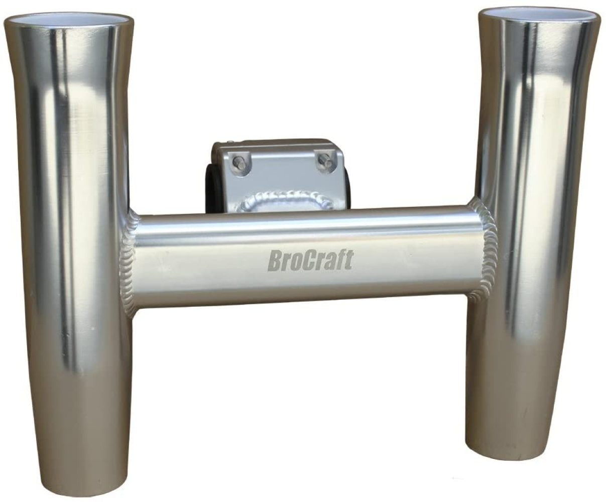 Boat T-TOP Rod Holder Brocraft Aluminum Clamp On Rod Holder Fit 1" to 2" Pipe 