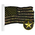 thumbnail image 2 of G128 Combo Pack: American USA Flag 210D 3x5 Ft & American USA Camouflage Flag 420D 3x5 Ft | Both ToughWeave Pro Series Embroidered Polyester, Embroidered Design, Indoor/Outdoor, Brass Grommets, 2 of 9