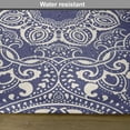 thumbnail image 6 of Ambesonne Oriental Place Mats Set of 4, Curly Floral Leaves Image, Standard Size, Blue and Cream, 6 of 6