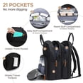 thumbnail image 4 of Qualyphant Bolsa de pañales extra grande para 2 niños - Mochila expandible de 35 L con 4 bolsillos aislados y para computadora portátil de 16 pulgadas y 2 compartimentos - Mochilas grandes para bebés, 4 of 5