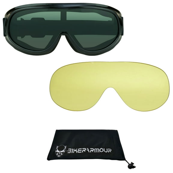Motorcycle Fit Over Rx Glasses Goggles. Safety Polycarbonate lens.