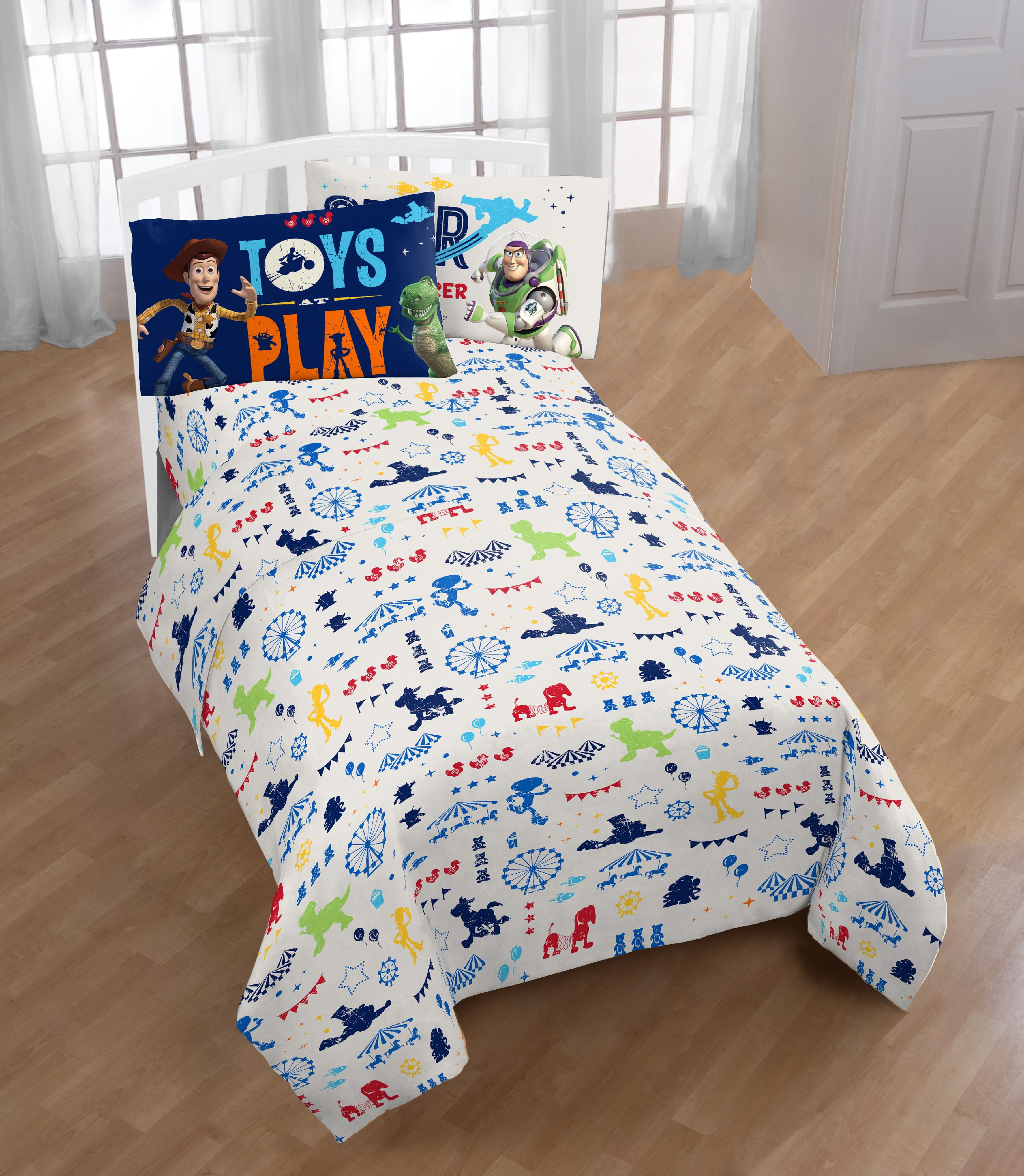 Toy Story 4 Single Duvet Cover SetReversible Kids Bedding Woody Buzz Forky!!