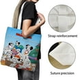 thumbnail image 3 of 101 Dalmatians Bolso de tela con estampado de lienzo para mujer, bolsa de compras reutilizable y estética, con cremallera interior, regalo para mujer,40*40cm., 3 of 6
