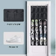 thumbnail image 2 of FanShow Over Door Shoe Rack Neat Over Door Hanging Shoe Organizer with 24 Large Mesh Pockets Shoe Rack Hanger (Black), 2 of 5