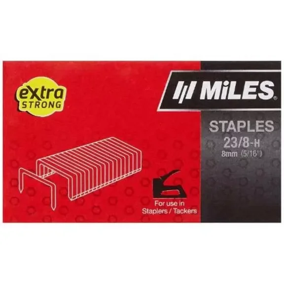 Miles Staples 23/8-H (4000) Heavy-Duty Staples, 4000 Count