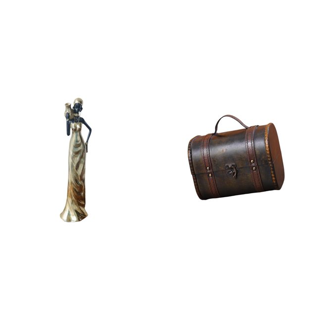 Figura de mujer africana,Estatua artesanal de una dama tribal africana,hecha a mano,para cafetería.,Figura femenina artesanal de resina africana,Estuche organizador de joyas,Organizador de