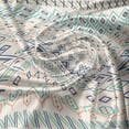 thumbnail image 5 of Ambesonne Geometric Valance Pack of 2, Aztec Motifs Squares, 54"X18", Mint Dark Blue Peach, 5 of 5