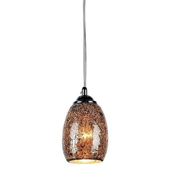 4.8 in. Shade Lighting Mosaic Melia 1 Light Ceiling Mini Pendant - Chrome