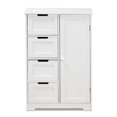 thumbnail image 4 of Bowery Hill White Finished Wood 4-Drawer Bathroom Storage Cabinet, 4 of 10