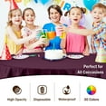 thumbnail image 3 of Exquisite 12 Premium Plum Plastic 84" Round Waterproof Party Tablecloths, 3 of 7