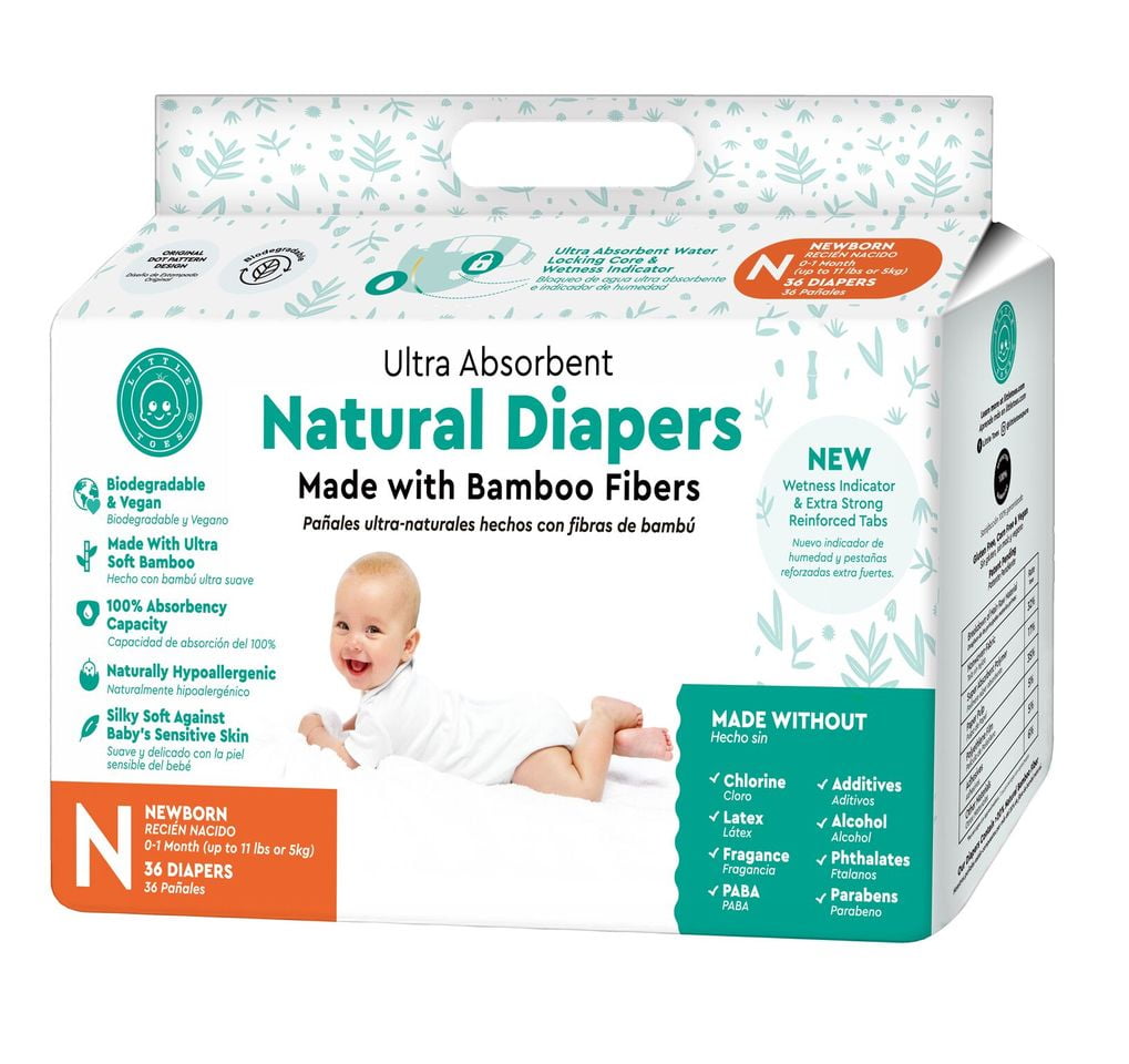 Little Toes Natural Bamboo Baby Wipes Pack of 6, 20 Wipes Each