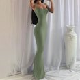thumbnail image 3 of Womens Elegant Solid Color Slip Maxi Dress Sleeveless Backless Bodycon Dresses Casual Slim Fit Simple Long Dress, 3 of 6