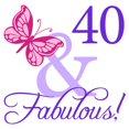 thumbnail image 3 of CafePress - 40 And Fabulous Women's Light Pajamas - Women's Short Sleeve Print T-Shirt and Pants Light Cotton Pajama Set, 3 of 7