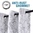 thumbnail image 2 of H.VERSAILTEX 100% Blackout Curtains Camellia Floral Printed Drapes Leah Floral Thermal Bedroom Curtains for Living room with Black Liner 2 Panels,52" x 108",Grey, 2 of 6
