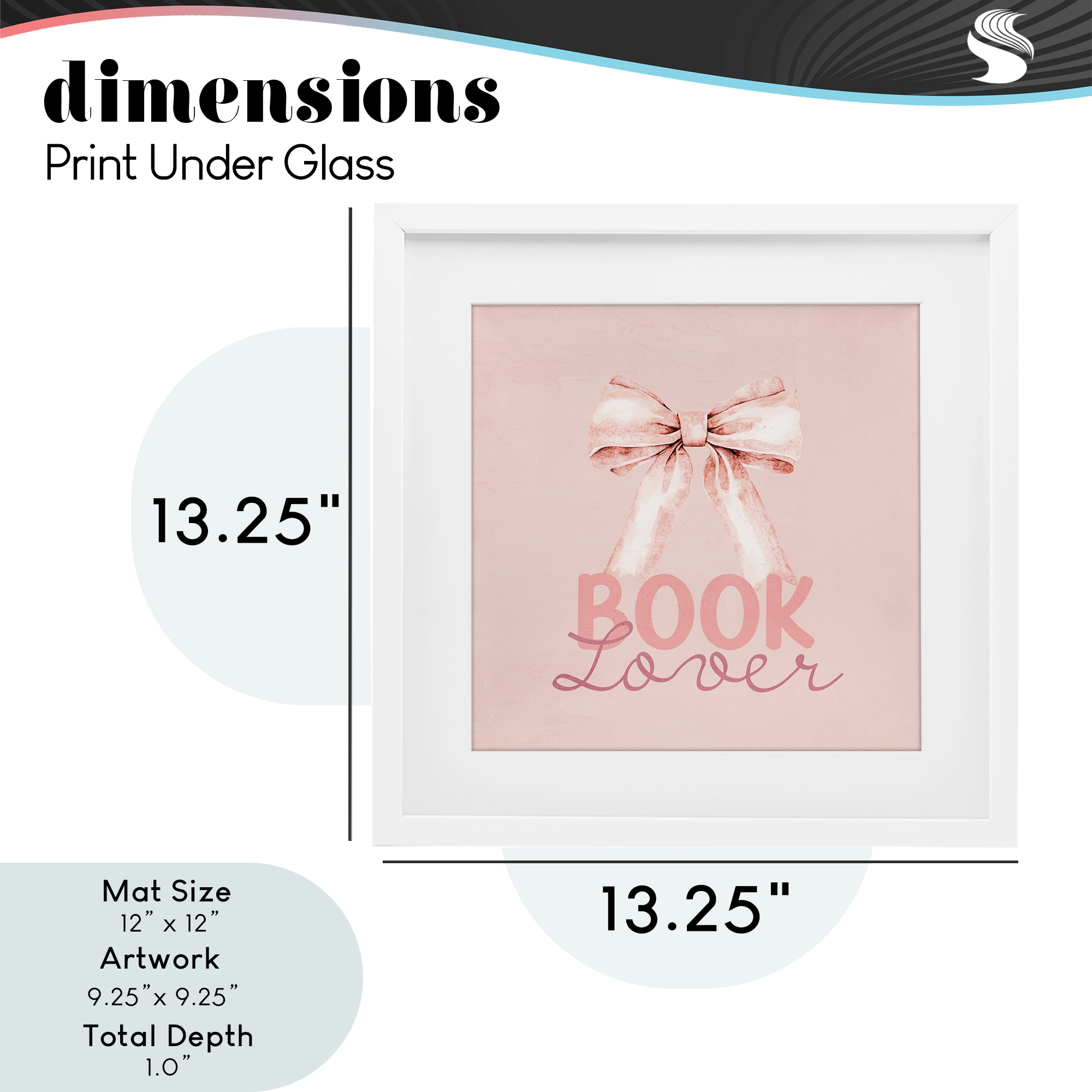 Blush Pink Book Lover White Framed Print Under Glass, design by Kim Allen