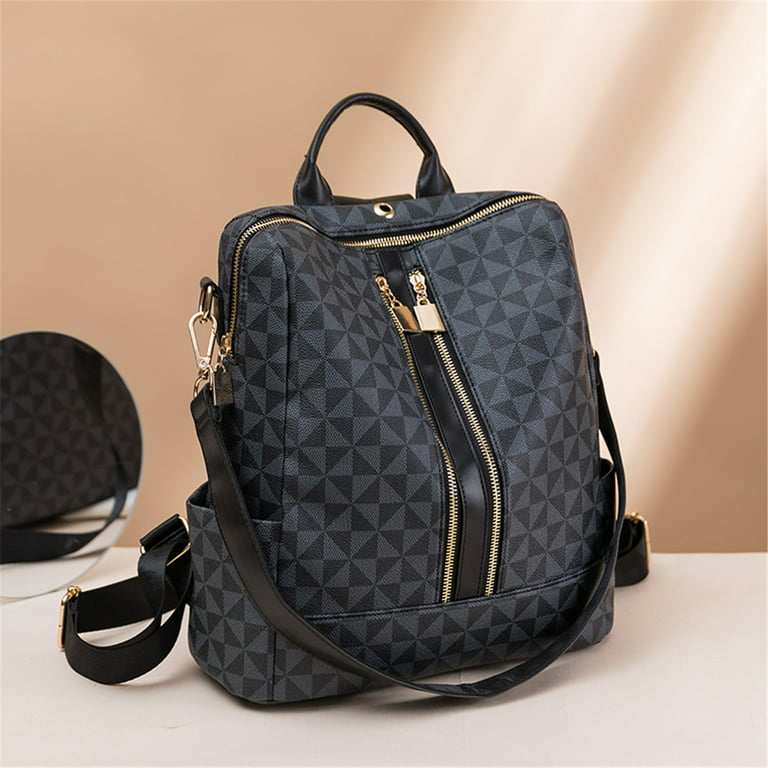 Backpacks for Women Fashion PU Leather Bag Multipurpose Design Convertible  Satchel Bag Travel Backpack Handbag and Purse 2Pcs 
