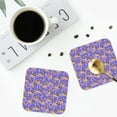 thumbnail image 5 of Disketp Pugs And Flowers Funny Coasters,4 Pcs Leather Coasters With Holder, Perfect Housewarming Hostess Gifts,Protect Furniture From Water Marks Scratch And Damage, 5 of 9